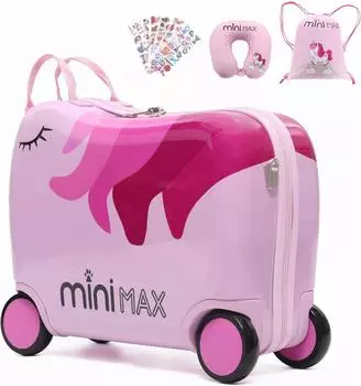 Aerolite Minimax Ride-On Kinderkoffer Einhorn