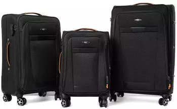 RGL S030 4-Rollen-Trolley Set 55/66/77 cm black