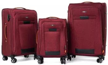 RGL S030 4-Rollen-Trolley Set 55/66/77 cm red wine