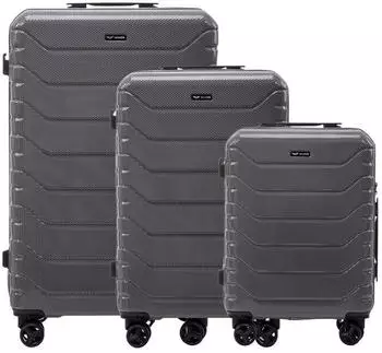 Wings Crake 4-Rollen-Trolley Set 54/66/76 cm dark grey