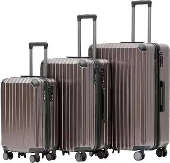 Münicase M816 4-Rollen-Trolley Set 55/65/76 cm coffee