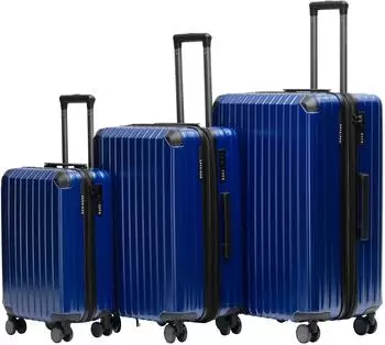 Münicase M816 4-Rollen-Trolley Set 55/65/76 cm diamond blue