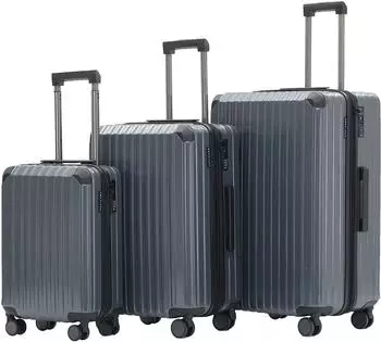 Münicase M816 4-Rollen-Trolley Set 55/65/76 cm grey