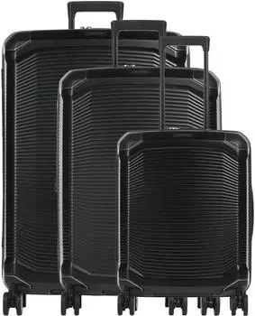 Travelite Millennium 4-Rollen-Trolley Set 55/67/76 cm (7000740) black
