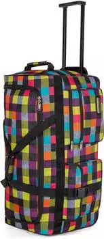 Normani Jumbo Travel Reisetasche mit Rollen 80L neon square