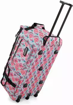 Normani Jumbo Travel Reisetasche mit Rollen 80L flamingo