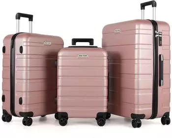 TAN.TOMI 4-Rollen-Trolley Set 56/66/75 cm rose gold