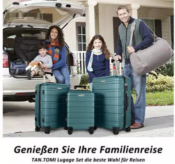 TAN.TOMI 4-Rollen-Trolley Set 56/66/75 cm dark green