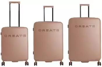 CREATE LUGGAGE STUDIO Set of 3 Hardcases moka
