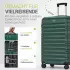 Juskys Rom 4-Rollen-Trolley Set 55/66/76 cm dunkelgrün