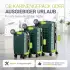 Juskys Rom 4-Rollen-Trolley Set 55/66/76 cm dunkelgrün