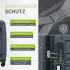 Juskys Rom 4-Rollen-Trolley Set 55/66/76 cm anthrazit