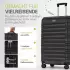 Juskys Rom 4-Rollen-Trolley Set 55/66/76 cm schwarz