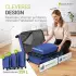 Juskys Rom 4-Rollen-Trolley Set 55/66/76 cm blau