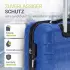 Juskys Rom 4-Rollen-Trolley Set 55/66/76 cm blau