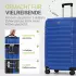 Juskys Rom 4-Rollen-Trolley Set 55/66/76 cm blau