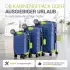 Juskys Rom 4-Rollen-Trolley Set 55/66/76 cm blau