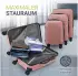 Juskys Rom 4-Rollen-Trolley Set 55/66/76 cm rosa
