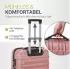 Juskys Rom 4-Rollen-Trolley Set 55/66/76 cm rosa