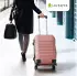 Juskys Rom 4-Rollen-Trolley Set 55/66/76 cm rosa