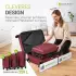Juskys Rom 4-Rollen-Trolley Set 55/66/76 cm rot