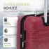 Juskys Rom 4-Rollen-Trolley Set 55/66/76 cm rot