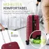 Juskys Rom 4-Rollen-Trolley Set 55/66/76 cm rot