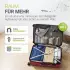 Juskys Rom 4-Rollen-Trolley Set 55/66/76 cm rot