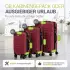 Juskys Rom 4-Rollen-Trolley Set 55/66/76 cm rot