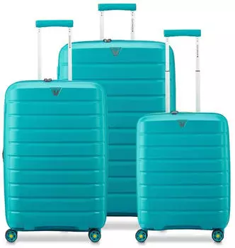Roncato B-Flying Move 4-Wheel-Trolley Set 55/68/78 cm (418180) turquoise
