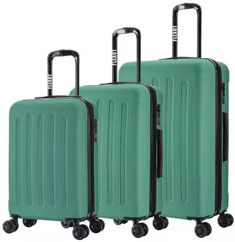 Flexot F-3045 4-Rollen-Trolley Set 55/68/77 cm greygreen