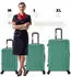 Flexot F-3045 4-Rollen-Trolley Set 55/68/77 cm greygreen