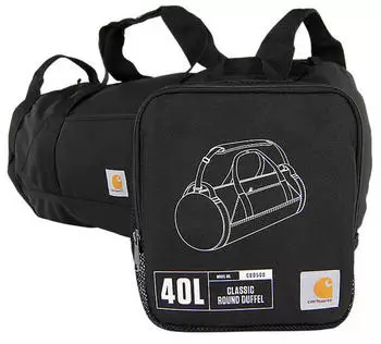 Carhartt Classic Round Duffel 40L black – Wasserabweisendes Polyester meistert unterschiedliche Reisebedingungen
