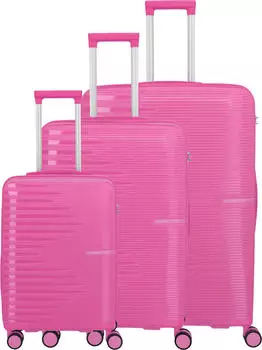 Travelite Pacific 4-Rollen-Trolley Set 55/67/78 cm pink