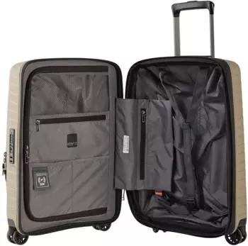 Stratic Novium SL 4-Rollen-Trolley 55 cm mit Fronttasche rosso/clay – Stratic Novium SL – Flexibles Handling mit Teleskopgriff und Doppelrollen