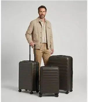 d & n Toronto 4-Rollen-Trolley Set 54/65/75 cm mocha brown – d & n Toronto 4-Rollen-Trolley Set – robustes Polypropylen für langlebigen Reiseschutz
