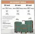 Kono Cannes 4-Rollen-Trolley Set 55/66,5/76,5 cm green/brown