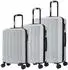 Flexot F-3045 4-Rollen-Trolley Set 55/68/77 cm silvergrey