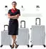 Flexot F-3045 4-Rollen-Trolley Set 55/68/77 cm silvergrey