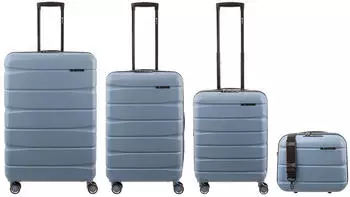 Franky ABS13 4-Rollen-Trolley Set 55/66/76 cm & Beauty Case bluestone