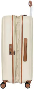 Bric's Milano Taormina 4-Rollen-Trolley 69 cm (BAH08452) cream – Vier Doppelrollen und arretierbarer Teleskopgriff für komfortables Rangieren