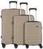 d & n Travel Line 4100 4-Rollen-Trolley Set 3-teilig (4100) taupe