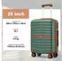 Kono Cannes 4-Rollen-Trolley 55 cm green/brown