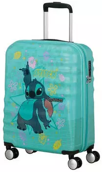 American Tourister Wavebreaker Disney 4-Rollen-Trolley 55 cm (152579) Stitch Flower