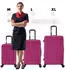 Flexot F-3045 4-Rollen-Trolley Set 55/68/77 cm dark purple