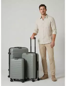 d & n Toronto 4-Rollen-Trolley Set 54/65/75 cm greyed sage – d & n Toronto 4-Rollen-Trolley Set greyed sage – durchdachte Mobilität für jede Reisedauer