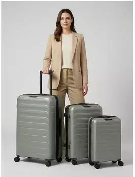 d & n Toronto 4-Rollen-Trolley Set 54/65/75 cm greyed sage – Durchdachte Innenorganisation hält Ordnung vom Start bis zur Rückkehr