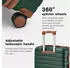 Kono Cannes 4-Rollen-Trolley 66,5 cm dark green/brown