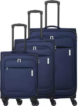 Travelite Priego 4-Rollen-Trolley Set 55/66/77 cm navy