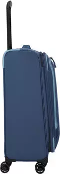 Travelite Corsiica 4-Rollen-Trolley 67 cm (8000148) blue – Vier drehbare Doppelrollen für müheloses Manövrieren